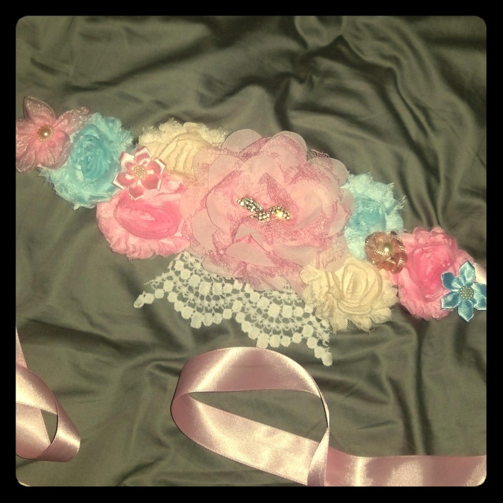 Pink maternity sash